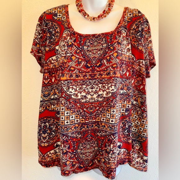 Lucky Brand Boho Chic Flowy Top - Picture 1 of 6